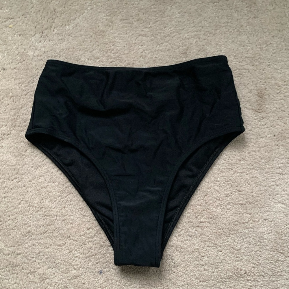 High Waisted Black Bikini Bottoms